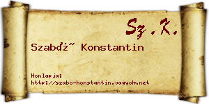 Szabó Konstantin névjegykártya