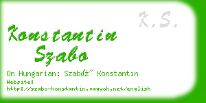 konstantin szabo business card